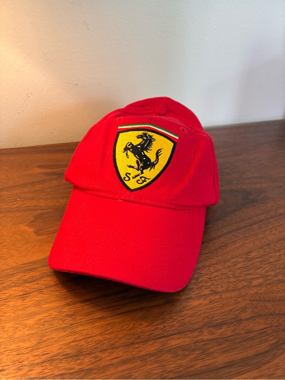 Ferrari Red Baseball Cap with Yellow Shield Logo